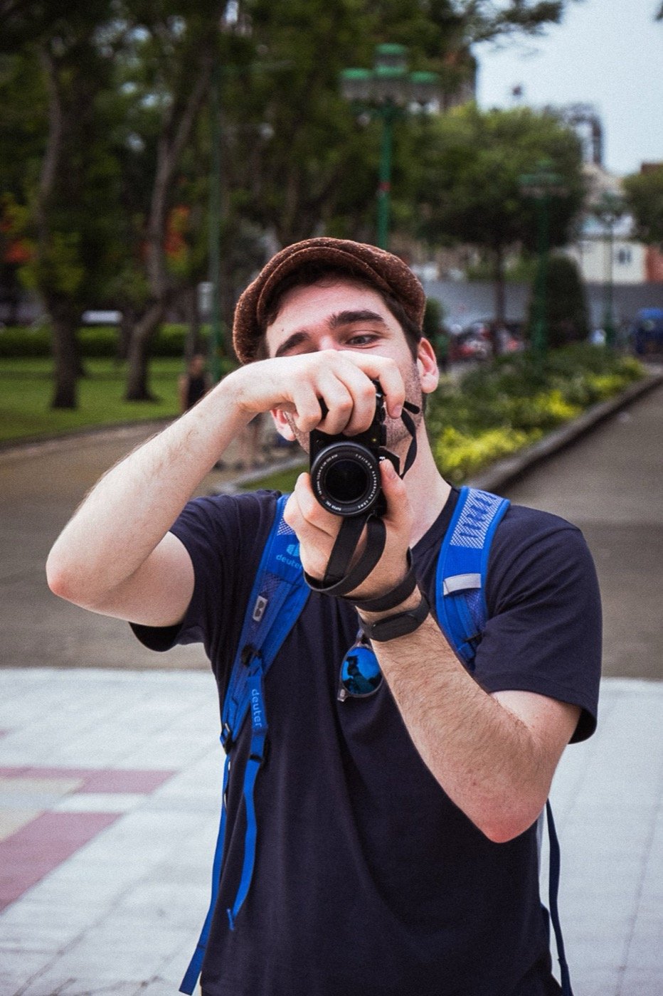 Léo Barcet with his camera